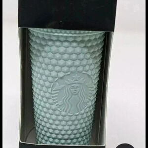 Starbucks Mint Keychain Ornament Cold Cup Studded